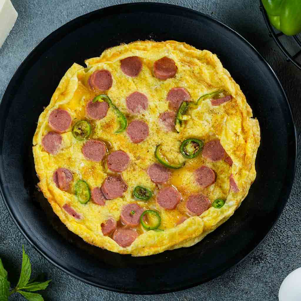 Eggs With Sausages With Cheese