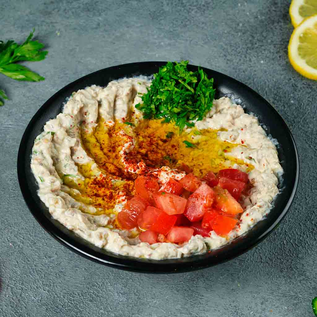 mutabal with tahini