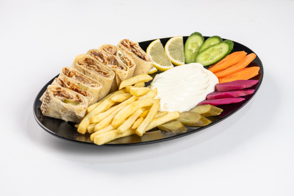 Arabic shawarma with cheese