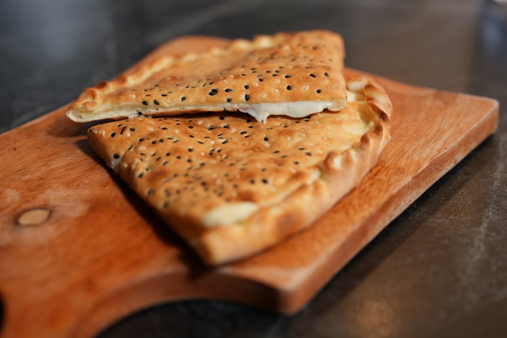 Kashkaval cheese and sausage pie