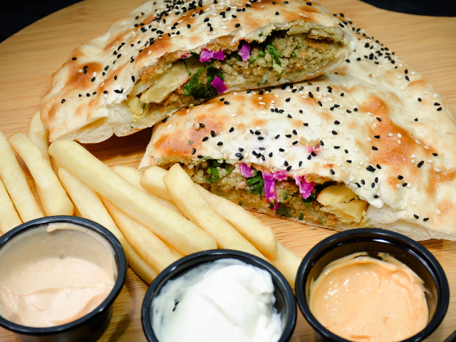 Mixed falafel pie