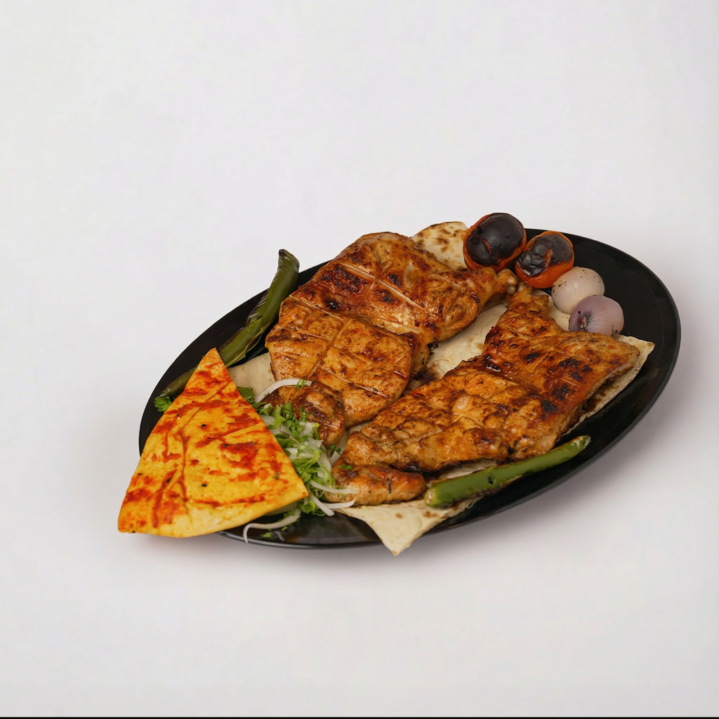 Charcoal grilled full chicken