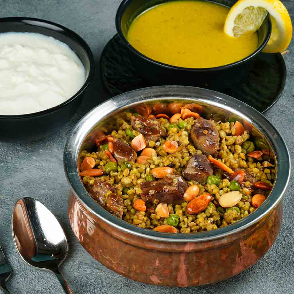 Freekeh with meat