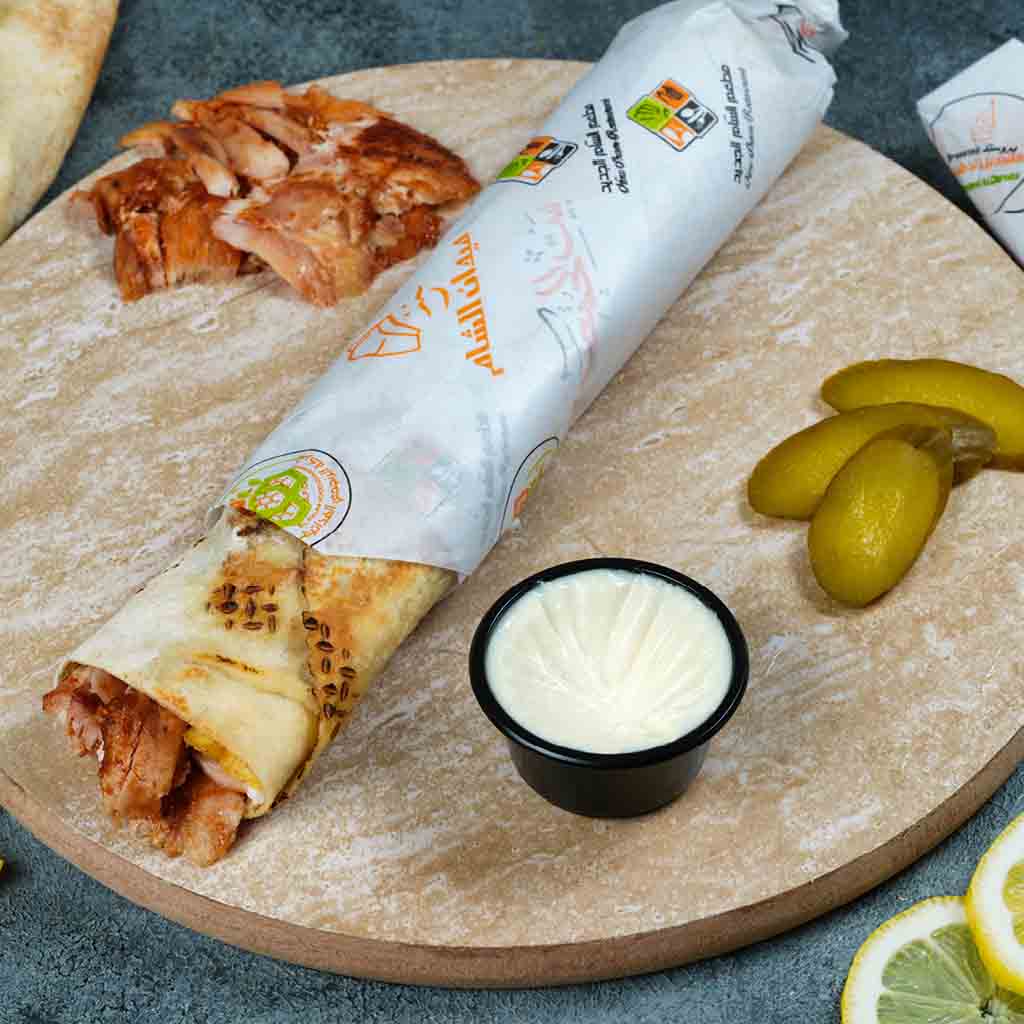 Large shawarma with tortilla bread