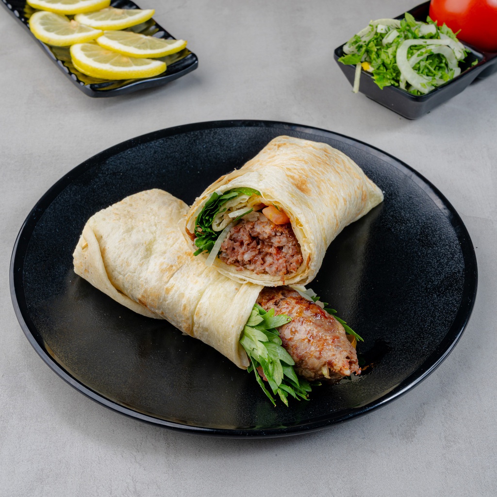 Meat kebab sandwich