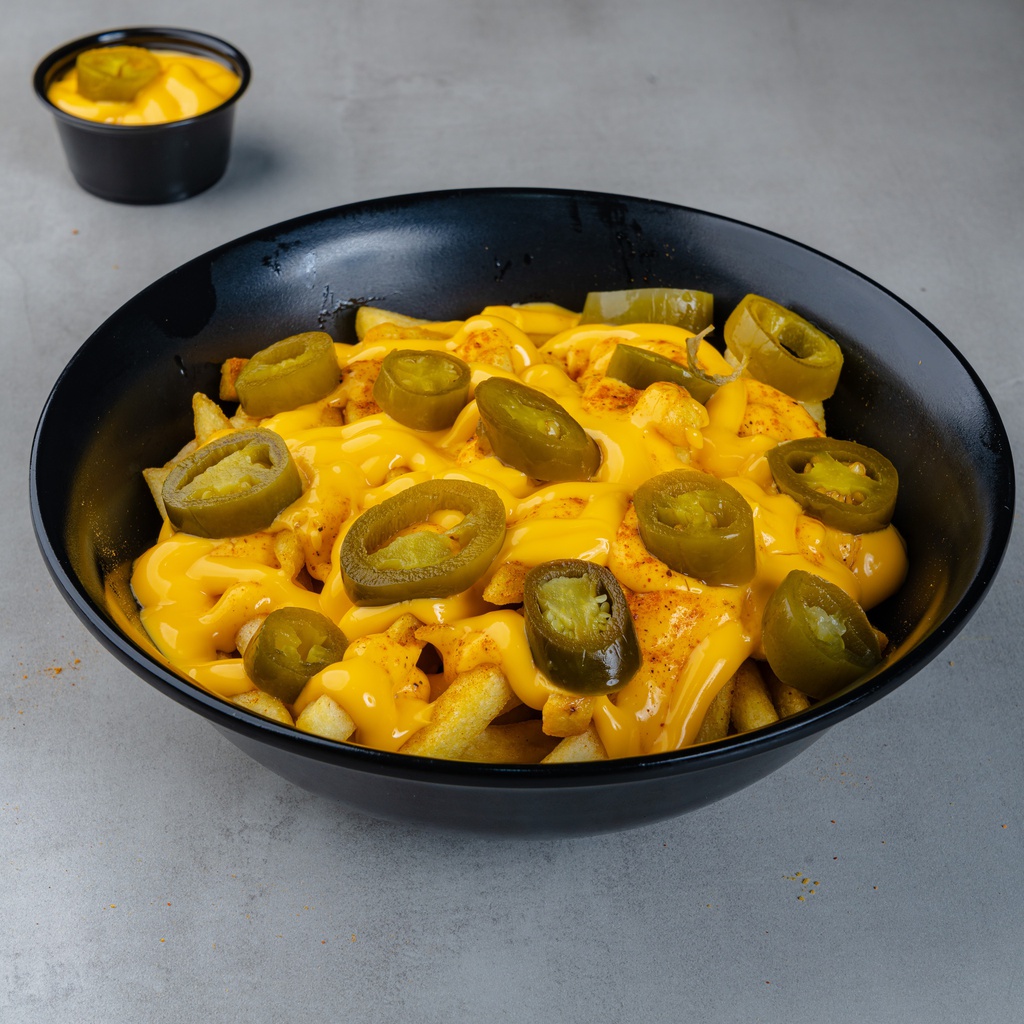 Potatoes with jalapeno and cheese