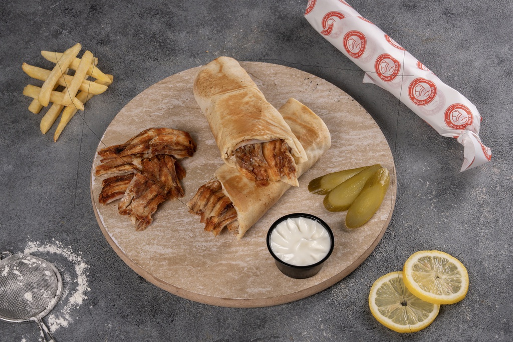 Shawarma saroukh Lebanese bread