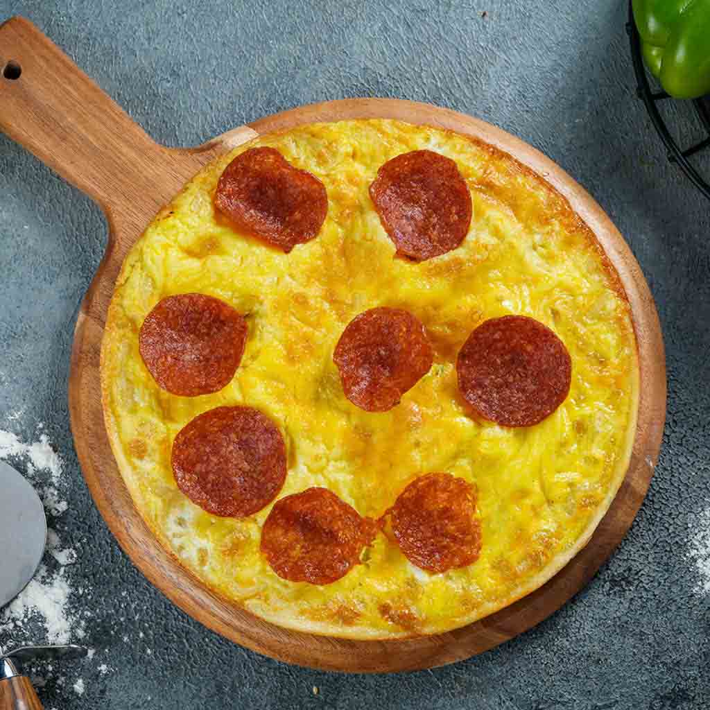 Pepperoni egg pie