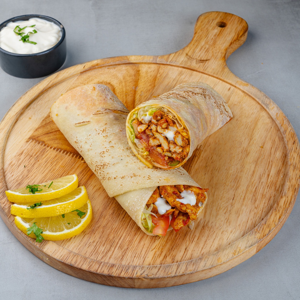Kudu chicken sandwich in saj bread