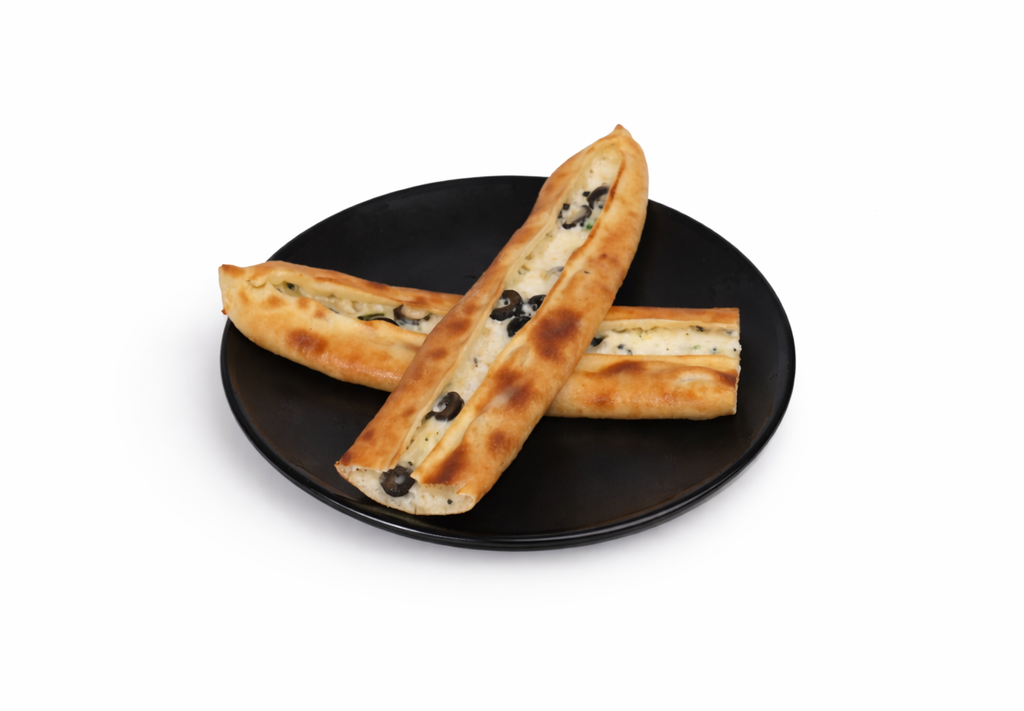 Akkawi cheese pie with olives
