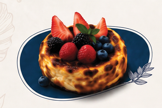Fruit San Sebastian Cheesecake
