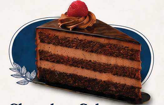 A slice of chocolate cake