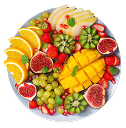 Sliced fruit plate