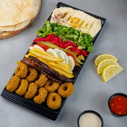 Mixed falafel plate