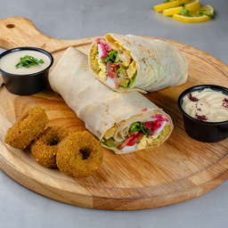 Mixed Falafel Sandwich with Egg and Cheese